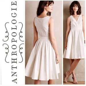 Anthropologie White A-Line Dress